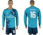 Wholesale Cheap Real Madrid #16 Kovacic Sec Away Long Sleeves Soccer Club Jersey