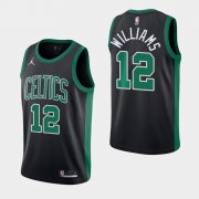 Wholesale Cheap Men's Boston Celtics #12 Grant Williams Black Jordan Brand 2020-21 Statement Jersey