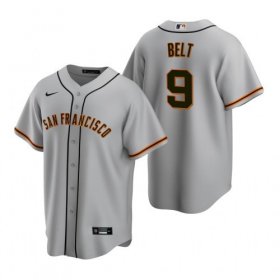Wholesale Cheap Men\'s San Francisco Giants #9 Brandon Belt 2020 Baseball Grey Jersey