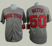 Wholesale Cheap Red Sox #50 Mookie Betts Grey Cool Base Stitched MLB Jersey
