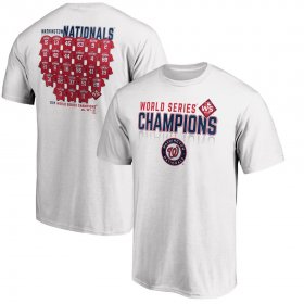 Wholesale Cheap Washington Nationals Majestic 2019 World Series Champions Jersey Roster T-Shirt White