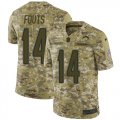 Wholesale Cheap Nike Chargers #14 Dan Fouts Camo Men's Stitched NFL Limited 2018 Salute To Service Jersey