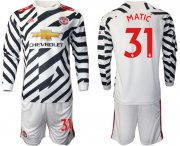 Wholesale Cheap 2021 Men Manchester united away long sleeve 31 soccer jerseys