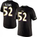 Wholesale Cheap Nike Baltimore Ravens #52 Ray Lewis Pride Name & Number NFL T-Shirt Black