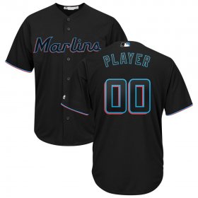 Wholesale Cheap Marlins Personalized Alternate 2019 Cool Base Black MLB Jersey (S-3XL)