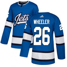 Wholesale Cheap Adidas Jets #26 Blake Wheeler Blue Alternate Authentic Stitched Youth NHL Jersey