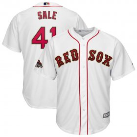 Wholesale Cheap Boston Red Sox #41 Chris Sale Majestic 2019 Gold Program Cool Base Player Jersey White