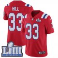Wholesale Cheap Nike Patriots #33 Jeremy Hill Red Alternate Super Bowl LIII Bound Men's Stitched NFL Vapor Untouchable Limited Jersey