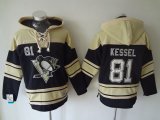 Wholesale Cheap Penguins #81 Phil Kessel Black Sawyer Hooded Sweatshirt Stitched NHL Jersey