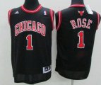 Cheap Youth Chicago Bulls #1 Derrick Rose Black Jersey