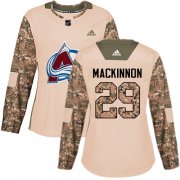 Wholesale Cheap Adidas Avalanche #29 Nathan MacKinnon Camo Authentic 2017 Veterans Day Women's Stitched NHL Jersey