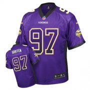 Wholesale Cheap Nike Vikings #97 Everson Griffen Purple Team Color Men's Stitched NFL Elite Drift Fashion Jersey