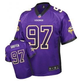 Wholesale Cheap Nike Vikings #97 Everson Griffen Purple Team Color Men\'s Stitched NFL Elite Drift Fashion Jersey