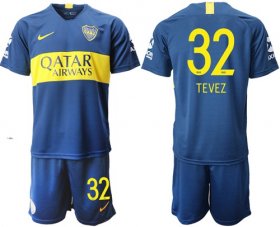 Wholesale Cheap Boca Juniors #32 Tevez Home Soccer Club Jersey