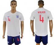 Wholesale Cheap England #4 Walker Home Soccer Country Jersey