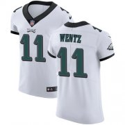 Wholesale Cheap Nike Eagles #11 Carson Wentz White Men's Stitched NFL Vapor Untouchable Elite Jersey