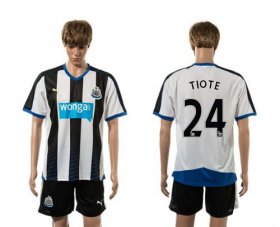 Wholesale Cheap Newcastle #24 Tiote Home Soccer Club Jersey