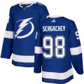 Wholesale Cheap Adidas Lightning #98 Mikhail Sergachev Blue Home Authentic Stitched Youth NHL Jersey