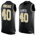 Wholesale Cheap Nike Saints #40 Delvin Breaux Black Team Color Men's Stitched NFL Limited Tank Top Jersey