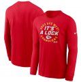 Cheap Men's Kansas City Chiefs Red 2023 AFC West Division Champions Locker Room Trophy Collection Long Sleeve T-Shirt