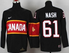 Wholesale Cheap Team Canada 2014 Olympic #61 Rick Nash Black Stitched Youth NHL Jersey