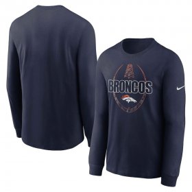 Wholesale Cheap Denver Broncos Nike Icon Legend Performance Long Sleeve T-Shirt Navy