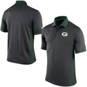 Wholesale Cheap Men\'s Nike NFL Green Bay Packers Charcoal Team Issue Performance Polo
