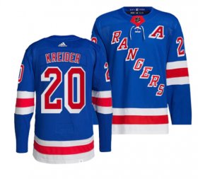 Wholesale Cheap Men\'s New York Rangers #20 Chris Kreider Blue Stitched Jersey