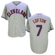 Wholesale Cheap Indians #7 Kenny Lofton Grey New Cool Base Stitched MLB Jersey