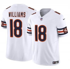 Cheap Men\'s Chicago Bears #18 Caleb Williams White 2024 Draft F.U.S.E. Vapor Football Stitched Jersey