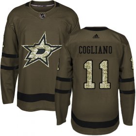 Cheap Adidas Stars #11 Andrew Cogliano Green Salute to Service Youth Stitched NHL Jersey