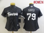 Wholesale Cheap Women Chicago White Sox 79 Abreu City Edition Black Game Nike 2021 MLB Jersey