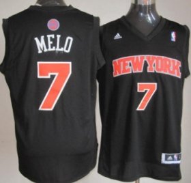 Wholesale Cheap New York Knicks #7 Melo Black Fashion Jersey