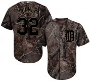 Wholesale Cheap Tigers #32 Michael Fulmer Camo Realtree Collection Cool Base Stitched Youth MLB Jersey