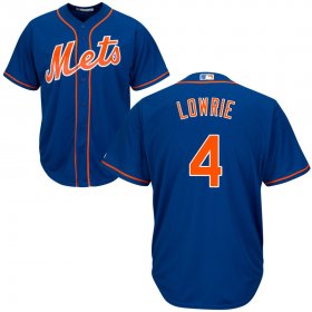 Wholesale Cheap New York Mets #4 Jed Lowrie Cool Base Royal Stitched MLB Jersey