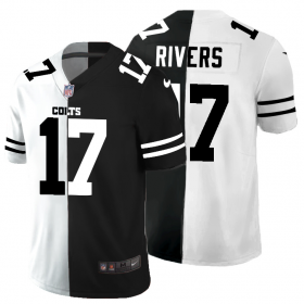 Cheap Indianapolis Colts #17 Philip Rivers Men\'s Black V White Peace Split Nike Vapor Untouchable Limited NFL Jersey