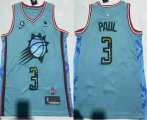 Cheap Men's Phoenix Suns #3 Chris Paul Blue 2022 City 6 Patch Sponsor Icon Swingman Jersey