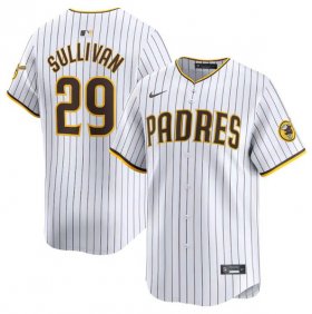 Cheap Men\'s San Diego Padres #29 Brett Sullivan White 2024 Home Limited Baseball Stitched Jersey