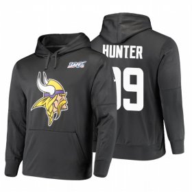 Wholesale Cheap Minnesota Vikings #99 Danielle Hunter Nike NFL 100 Primary Logo Circuit Name & Number Pullover Hoodie Anthracite