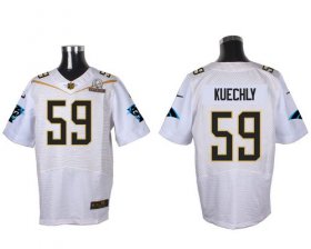 Wholesale Cheap Nike Panthers #59 Luke Kuechly White 2016 Pro Bowl Men\'s Stitched NFL Elite Jersey
