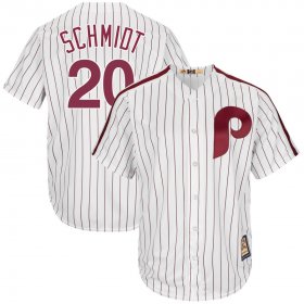 Wholesale Cheap Philadelphia Phillies #20 Mike Schmidt Majestic Cooperstown Collection Cool Base Player Jersey White
