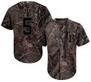 Wholesale Cheap Rays #5 Matt Duffy Camo Realtree Collection Cool Base Stitched Youth MLB Jersey