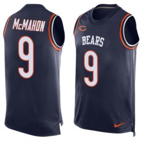 Wholesale Cheap Nike Bears #9 Jim McMahon Navy Blue Team Color Men\'s Stitched NFL Limited Tank Top Jersey