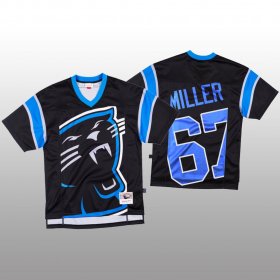 Wholesale Cheap NFL Carolina Panthers #67 John Miller Black Men\'s Mitchell & Nell Big Face Fashion Limited NFL Jersey