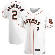 Wholesale Cheap Houston Astros #2 Alex Bregman Men's Nike White Home 2020 Authentic Player MLB Jersey