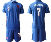 Wholesale Cheap Men 2020-2021 European Cup England away blue 7 Nike Soccer Jersey