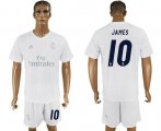 Wholesale Cheap Real Madrid #10 James Marine Environmental Protection Home Soccer Club Jersey