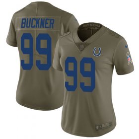 Wholesale Cheap Nike Colts #99 DeForest Buckner Olive Women\'s Stitched NFL Limited 2017 Salute To Service Jersey