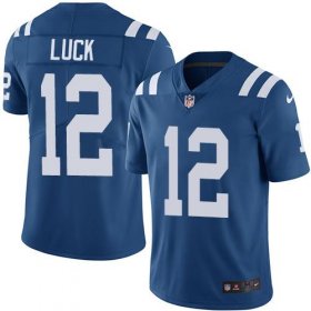 Wholesale Cheap Nike Colts #12 Andrew Luck Royal Blue Team Color Youth Stitched NFL Vapor Untouchable Limited Jersey
