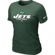 Wholesale Cheap Women's Nike New York Jets Critical Victory NFL T-Shirt Dark Green